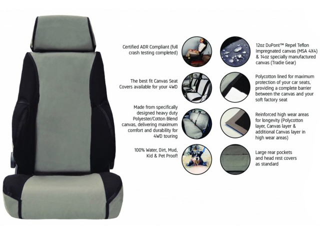 MSA 4X4 Premium Canvas Seat Covers